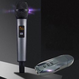 Microfoons K18V Professionele draagbare USB Wireless Bluetooth Karaoke Microfoon Speaker Home KTV voor muziek spelen en zingen