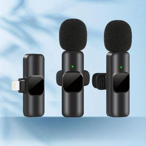 Micrófonos K9 Wireless Lavalier Micrófono para entrevista en vivo Monitoreo de reducción de ruido inteligente Reverberación Bluetooth 2024