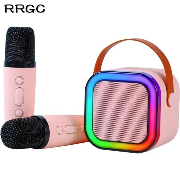 Microphones Karaoke Machine pour adultes et enfants Portable Karaoke Machine avec 2 microphones Bluetooth sans fil meilleures réunions de cadeaux d'anniversaire