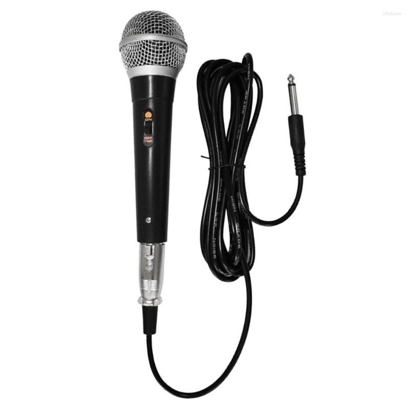 Microfones Microfone Karaokê Handheld Profissional Com Fio Dinâmico Microfone de Voz Clara para Música Vocal