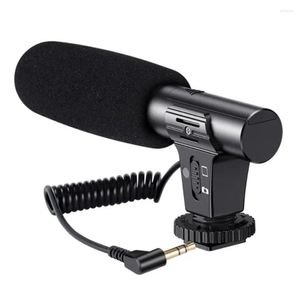Microphones Katto a mis à jour le microphone d'enregistrement vidéo HD de 3,5 mm, réduction intelligente du bruit, micro d'interview pour téléphone portable/appareil photo reflex Drop D DH71W