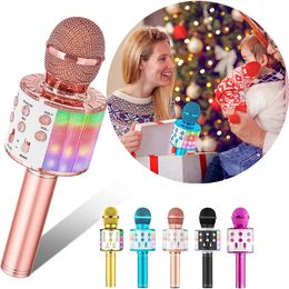 Microfoons Kid Karaoke Kamer Microfoon Draadloze Draagbare Bluetooth Luidspreker Geluidsrecorder Professioneel Zingen voor Kinderen 230725