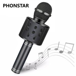 Microphones Kids Microphone pour chanter, microphone de karphone Bluetooth sans fil pour adultes, Toys for Boys Girls Gift for Birthday Party