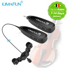 Microfoons Kimafun vioolmicrofoon 2.4G Mini Wireless Professional Musical Instrument condensor microfoonsysteem voor viool