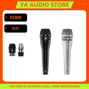 Micrófonos ksm8 micrófono dinámico rendimiento profesional cableado plateado negro
