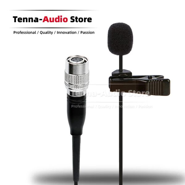 Microphones Aboule à micro Clip Tie sur Lavalier Microphone pour Audio Technica ATW T1001 T1000A T310B T210A Système sans fil Bodypack Mic Hirose