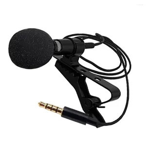 Microphones Lavalier Microphone Clip-on revers casque filaire enregistrement suppression du bruit conférence condensateur métallique portable
