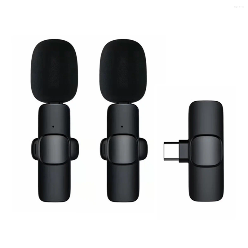 Microfones Microfone sem fio de lapela para //Android/Laptop Plug-Play Clip-on Microfone-A