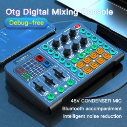 Microphones M6 Sound Audio Mixer Mixer Changer de téléviseur Table externe pour USB Casque Mic Mobile ordinateur PC Musique de jeu de diffusion en direct