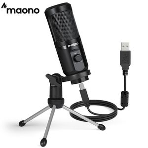 Micrófonos MAONO Micrófono USB con ganancia de micrófono 192Khz24Bit Podcast PC Computadora Condensador para grabar juegos Streaming PM1TR 230518