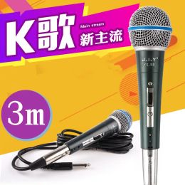 Micrófonos metal 3.5 o 6.5 mm Jack Handheld Wired Micrófono de micrófono Clear Voice para Karaoke Music Performance