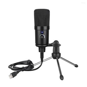 Microfoons Metal Professional USB -condensor voor pc -computer Laptop Zang Gaming Streaming Recording Studio YouTube Video Mic