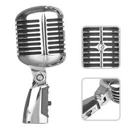Microfoons Metal Vintage Microfoon voor Shure 55SH Simulation Classic Retro Dynamic Vocal Mic Universal Stand voor live performance Karaoke Karaoke
