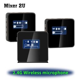 Microfoons MIC 2U Wireless Lavalier Microfoon zenderontvanger Camera Interview Rapel Microfoon voor ASMR YouTube -video draadloze microfoon