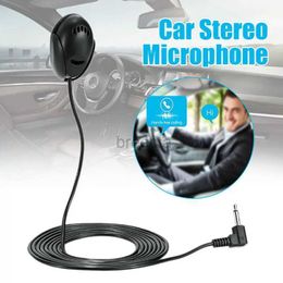 Microphones Mic 3,5 mm Microphone externe pour l'unité de tête de véhicule de voiture Bluetooth activé audio stéréo récepteur radio DVD GPS avec câble 3M 240408