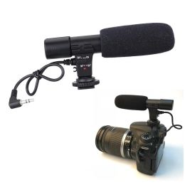 Microphones Mic01 Microphone SLR Camera DV stéréo microphone Caméra professionnelle interview des nouvelles enregistrement microphone
