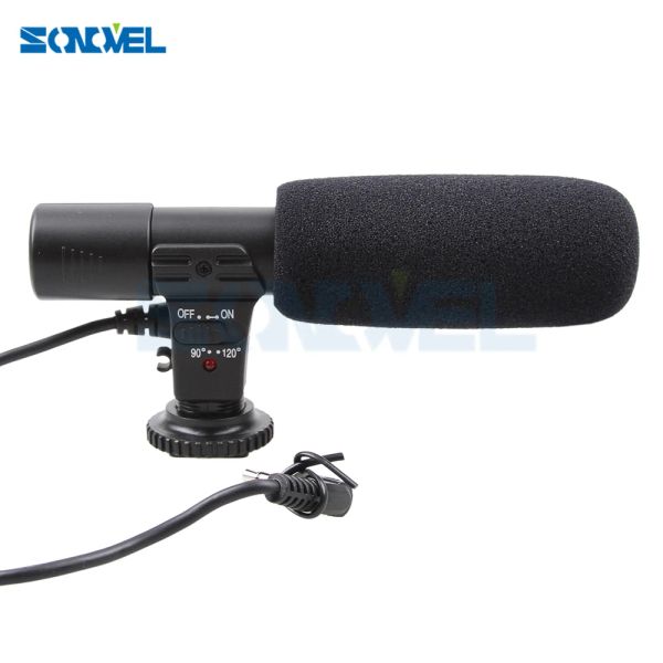 Microphones MIC01 Microphone stéréo externe de caméra professionnelle pour Nikon D7500 D7200 D5600 D5500 D5300 D5200 D3300 D810 D750 D500 D5 D4