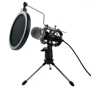 Microphones Microphone 3,5 mm filaire Home Stéréo Trépied de bureau adapté aux PC YouTube Vidéo Gaming Podcasts Enregistrement Réunions