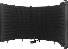 Microfoons Microfoon Isolatie Schild 3/5-Panel Studio Mic Geluidsabsorberend Schuim Reflector Vouwpaneel Voor Opnameapparatuur M