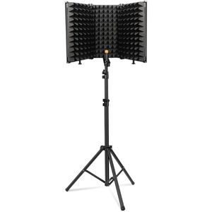 Microphones Microphone Isolation Shield 3 Panneaux Avec Support Plaque Insonorisée Mousses Acoustiques Mousse Pour Studio D'enregistrement Bm800