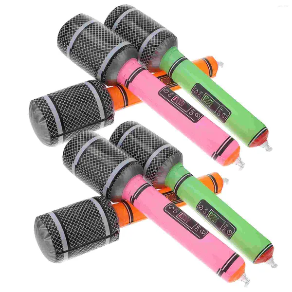 Microphones Microphone Parti Gonflable Blow Up Mic Prop Musique Décorations Jouet Fournitures Enfants Faveurs À Thème Enfant Faveur Jouets