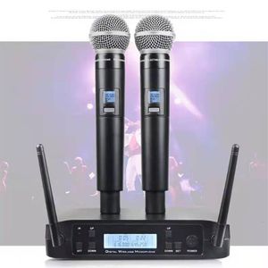 Microfones Microfone Sem Fio GLXD4 Sistema Profissional UHF Microfone Dinâmico 80M Palco de Festa Canto Discurso Microfones de mão para Shure 221115