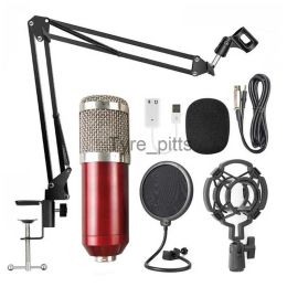 Microfoons Microfoons BM800 Professionele microfoon Wired capacitieve microfoonset Vocale opname Radio Uitzending Karaoke Mic Kits L24