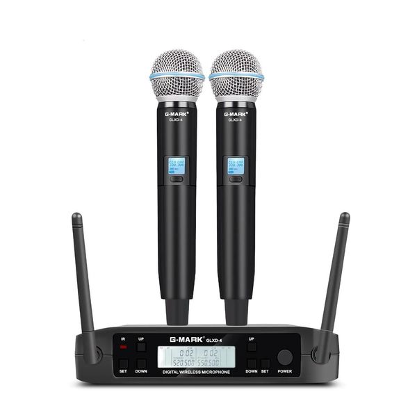 Microphones Microphones Microphone Wireless Gmark Glxd4 Professional UHF System Handheld Mic for Stage Speech Wedding Show Band Home Party Chu