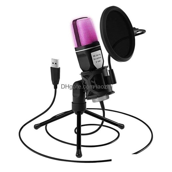 Microphones Microphones Usa Yanmai USB Microphone RVB Condensador Fil Gaming Mic Pour Podcast Enregistrement Studio Streaming Ordinateur Portable Deskto Dh4Hr