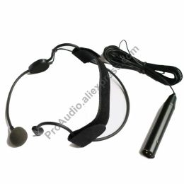 Microphones MICWL CA03 Casque de port de tête Mike Mic Microphone 5m Câble XLR 3Pin Alimentation fantôme 48V