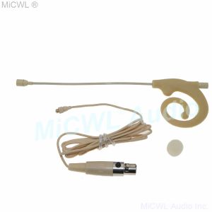 Microphones Micwl Snail Design Earset Headset Microphone pour Shure ULX SLX QLX Beltpack Mini 4pin TA4F Câble détachable