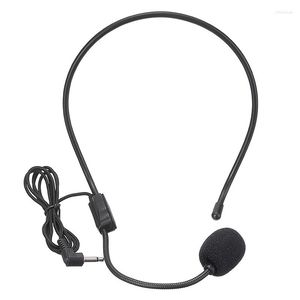 Microphones Mini 1m Casque de microphone stéréo filaire durable Prise 3,5 mm Convient pour ordinateur portable PC Haut-parleur Lecture Discours Mic Casque