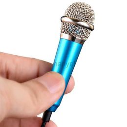 Microphones Mini 3,5 mm Stéréo Studio Microphone Écouteur KTV Karaoke Mini microphone pour ordinateur portable pour téléphone portable Mic de bureau de petite taille 240409