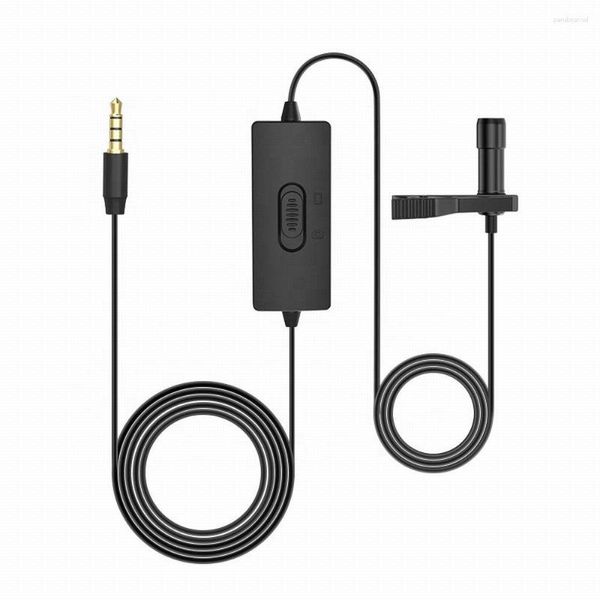 Microphones Mini Lavalier Microphone Clip-On Condensateur Mic Revers Pour Interview Vocal Vidéo Audio Studio Filaire