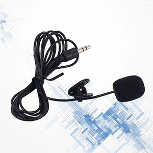 Microphones Mini Microphone Portable Clip-on 35mm Plug pour MP3 Téléphone Tablette (Noir)