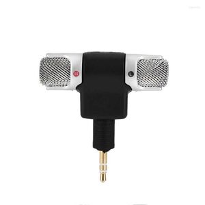 Microphones Mini Microphone Stéréo Mic 3.5mm Plaqué Or Prise Jack Pour PC Portable MD Caméra