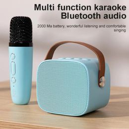Microfoons Mini Draadloze Microfoon Bluetooth Kleine Luidspreker Draagbare Outdoor Karaoke Audio Alles-in-een Microfoon Subwoofer HiFi 230725