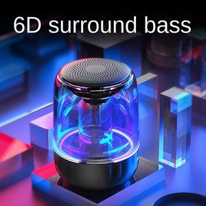 Microfoons Mobiele telefoon Bluetooth's ER Hoogwaardige kleurrijke lichten Wireless Small Sound Box Subwoofer Portable Home Impact Mini Gift 230816