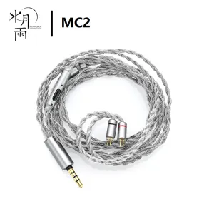 Microphones Moondrop MC2 Microphone Câble de mise à niveau de microphone 3,5 mm 0,78 mm 2pin Placage en cuivre et en argent à l'oxygène