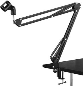 Microfoons NB35 Microfoon Suspensie Mic Clip Verstelbare boom Studio Scissor Arm Stand voor Blue Yeti Snowball, geconstrueerd professional