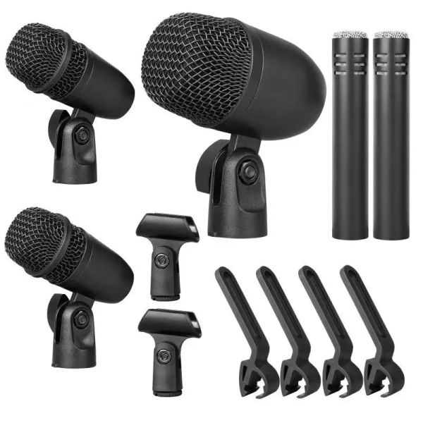 Microphones Nouveaux arrivées 5 kits tambour Microphone Microphone Basse entièrement caisse caisse