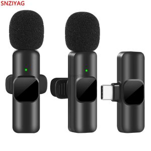 Microphones Nouveaux Microphones sans fil Microphone Portable Video Recording Mini micro pour iPhone Android Live Broadcast Gaming Phone Mic 240408