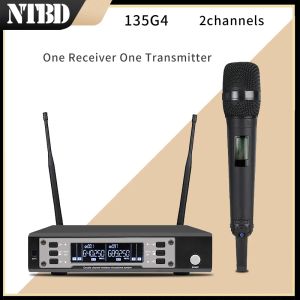 Microfoons NTBD One Receiver One -zender 135G4 9000/KSM9 UHF Professionele draadloze microfoon Stage Performance Hip Hop Party