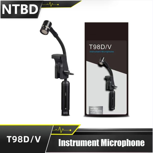 Microphones NTBD T98D / V Système de microphone de tambour professionnel pour instrument d'instruments de musique acoustique pour saxophone de guitare piano violon