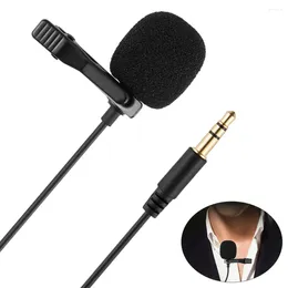 Microphones à capacité omnidirectionnelle Microphone en métal 3,5 mm Jack Lavalier Mini micro audio pour ordinateur PC portable carte son
