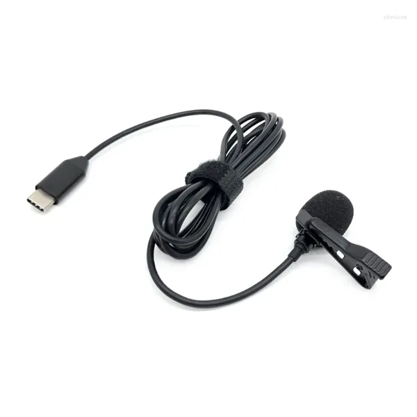 Microphones Microphone de Lavalier à condensateur omnidirectionnel Type-C USB C Micro filaire pour un RS 896C