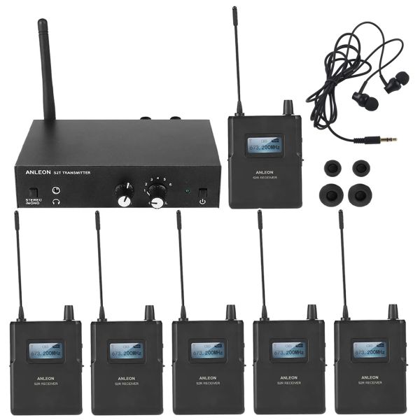 Microphones Original pour Anleon S2 UHF Stéréo Wireless Monitor System 670680MHz Kit de système de moniteur à étage numérique professionnel