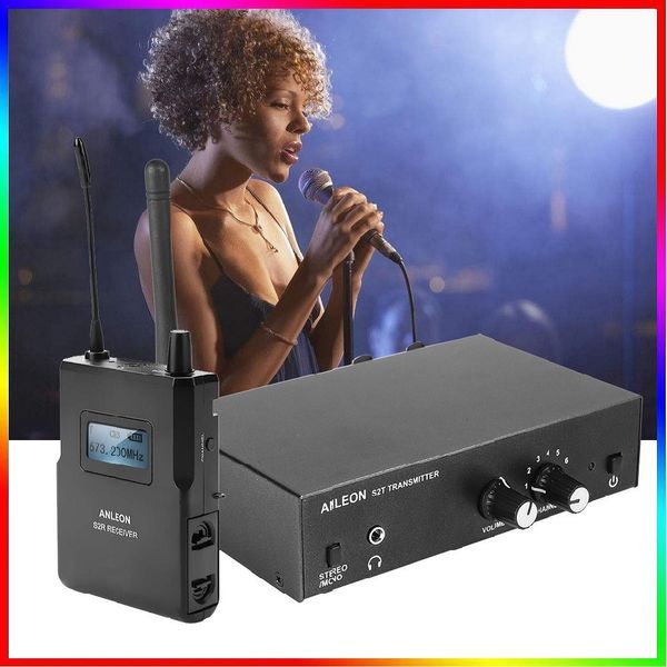 Micrófonos originales para Anleon S2 UHF estéreo Wireless in Ear Monitor System 670 680MHz Monitoreo de oídos Professional Digital Sound 230816