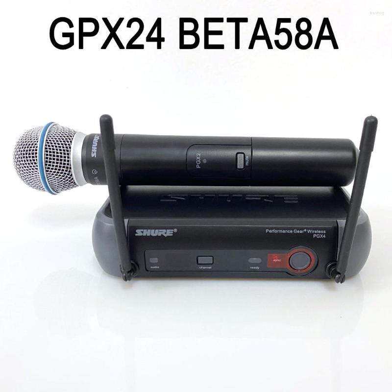 Microphones PGX24 Adjustable Frequency Wireless Microphone PGX4 PGX2 UHF System Kit Handheld Mic For Karaoke Stage Church Speech