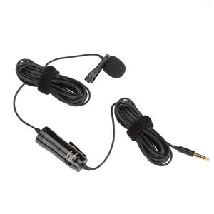 Microphones Téléphone Caméscope Clip vocal sur Microphone Lavalier omnidirectionnel pour appareil photo reflex numérique 3,5 mm Jack Enregistrement vidéo mains libres